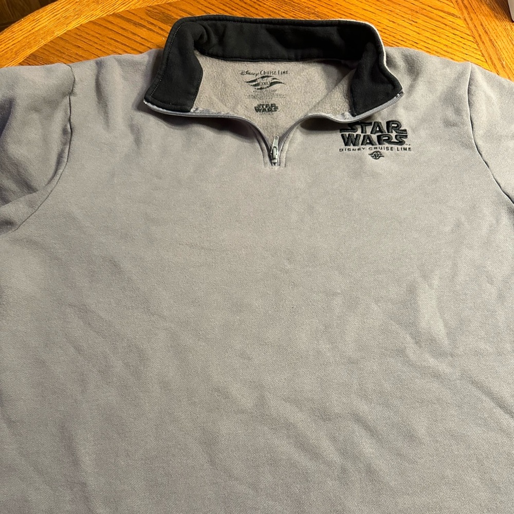 Disney Cruise Line Star Wars Sweatshirt Mens 1/4 Zip 3XL Gray Rare